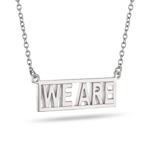 necklace silver We Are in open bar design